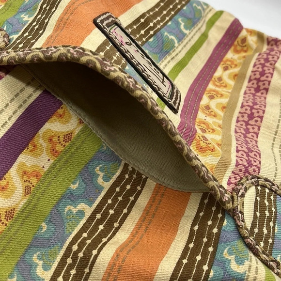 Fossil Striped Adjustable Strap Canvas & Leather Bag - Picture 8 of 11